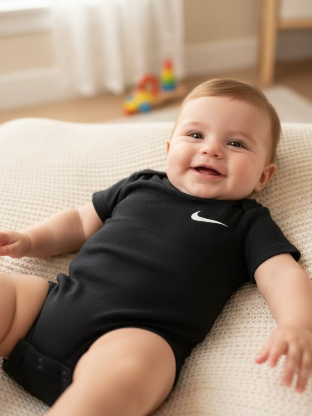 Nike Baby 3-Pack Black Short Sleeve Bodysuits Size 3M NWT